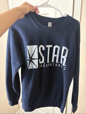 Star Laboratories Navy Graphic Crewneck Sweatshirt